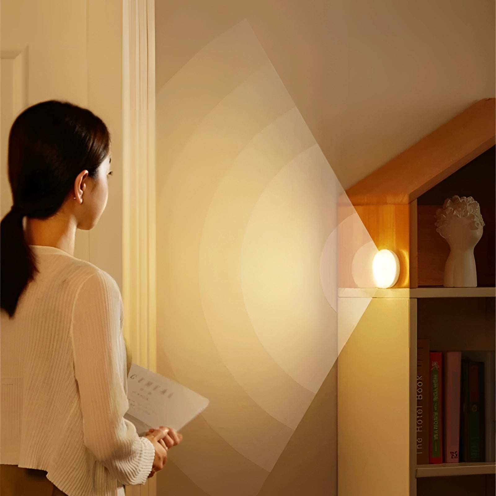 MEELANO LED-bevægelsessensorlampe – Trådløs, Genopladelig & Energieffektiv