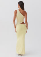 MEELANO Aura | Dame Lang Kjole – One-Shoulder Design & Cut-Out Detalje