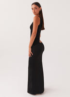 MEELANO Aura | Dame Lang Kjole – One-Shoulder Design & Cut-Out Detalje