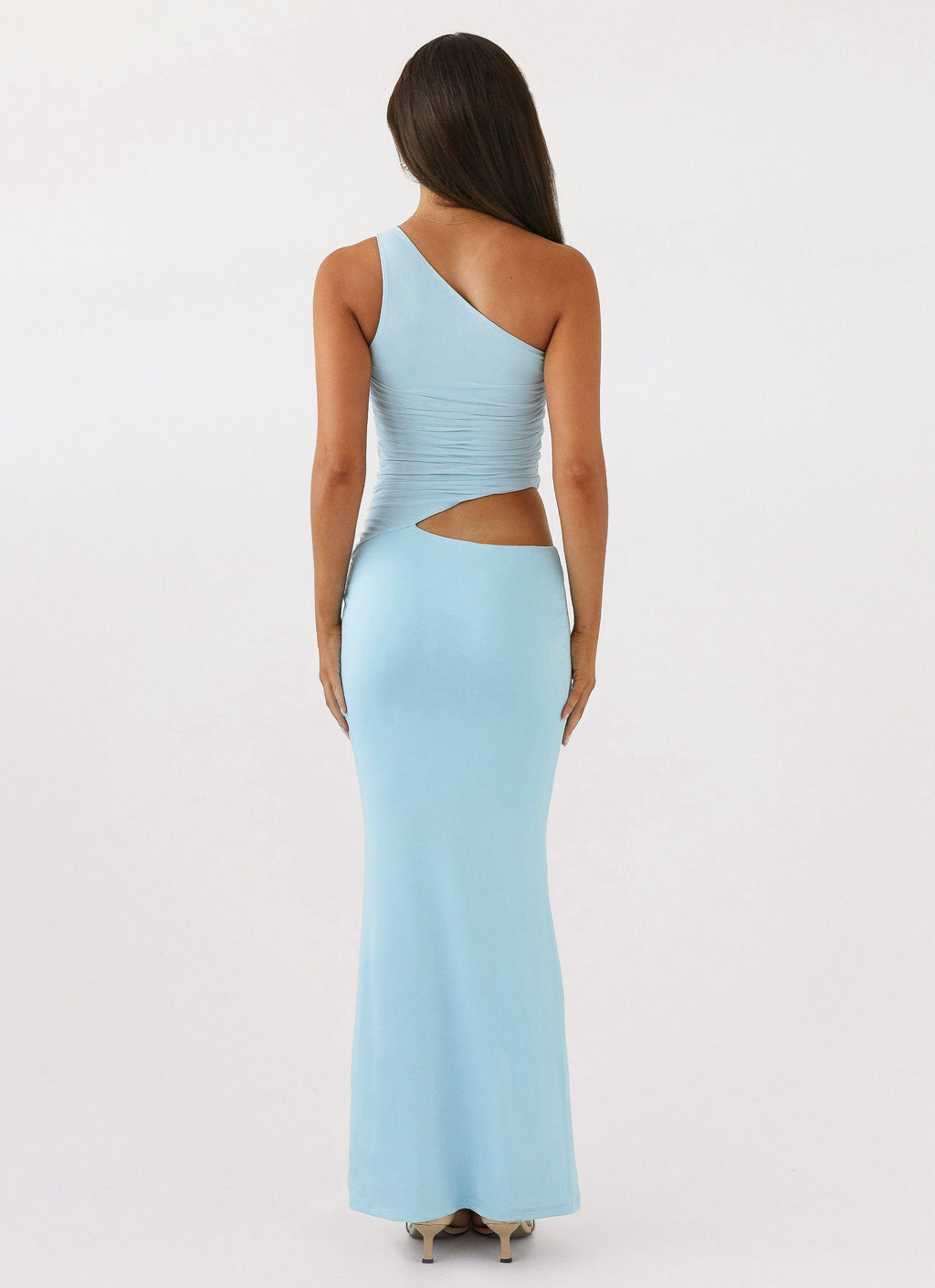 MEELANO Aura | Dame Lang Kjole – One-Shoulder Design & Cut-Out Detalje