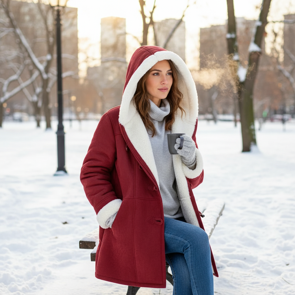 MEELANO Lang Vinterfrakke til Kvinder - Elegant og varm beklædning