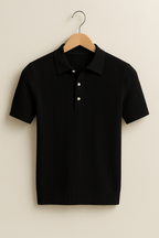 MEELANO Mechi | Herre Strikket Poloshirt – Korte Ærmer & Blød Strikkvalitet