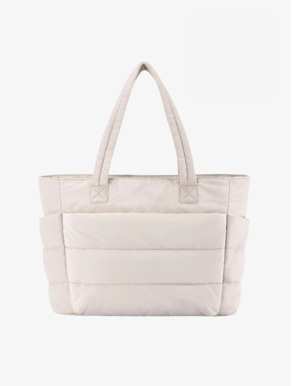 MEELANO Rogue | Dame Tote-taske – Quiltet Paneldesign, Praktiske Sidelommer & Polstret Luksus creme