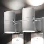 MEELANO Smart LED Natlampe med Dag-Nat Sensor og Trinløs Dæmpning – Plug & Play Løsning til Hjemmet Hvid