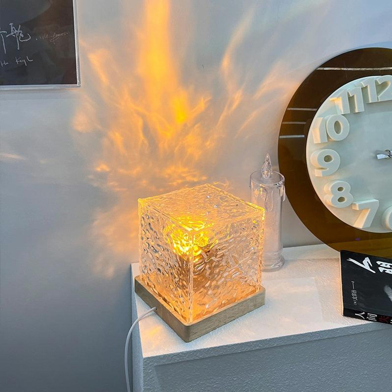 MEELANO Beroligende Projektor Natlampe Med Dynamiske Vandeffekter
