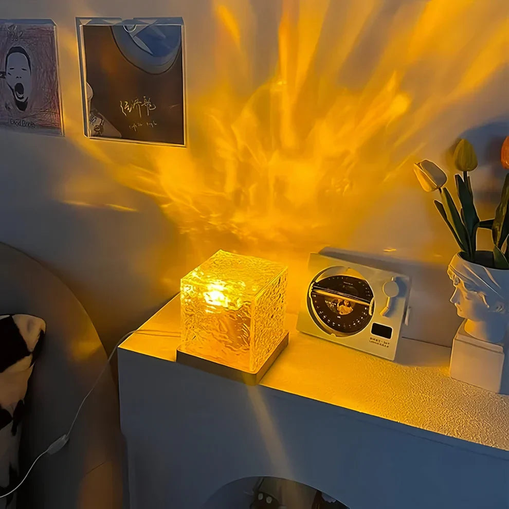 MEELANO Beroligende Projektor Natlampe Med Dynamiske Vandeffekter