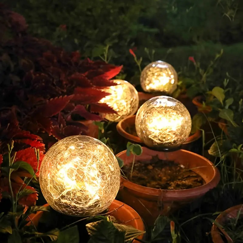 MEELANO Solcelledrevet Havekuglelampe i Elegant Design Udendørs
