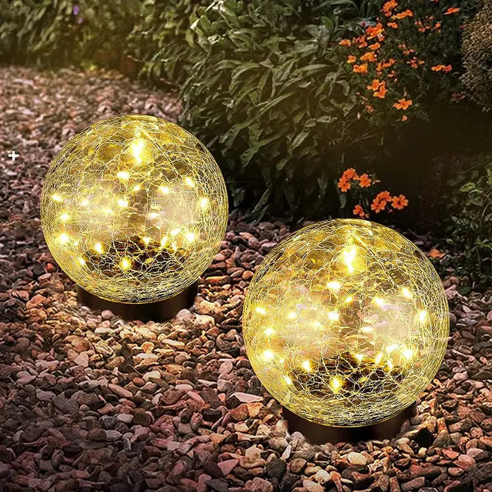MEELANO Solcelledrevet Havekuglelampe i Elegant Design Udendørs