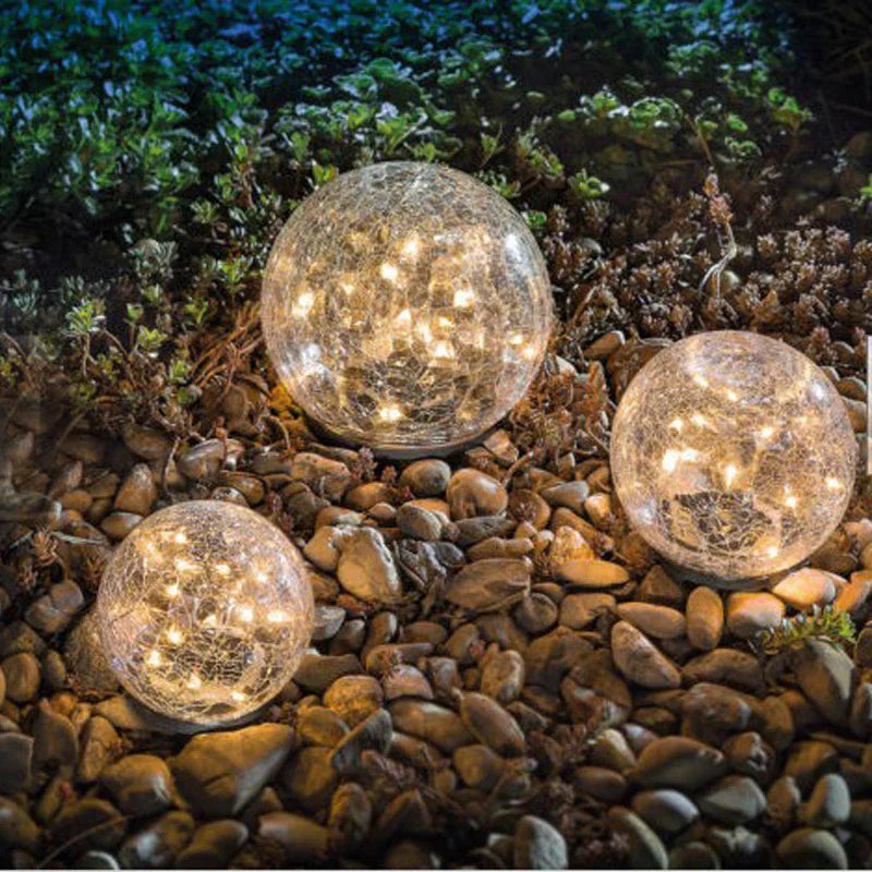 MEELANO Solcelledrevet Havekuglelampe i Elegant Design Udendørs