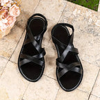 MEELANO Dame Criss-Cross Flade Sandaler – Romersk Stil & Komfort