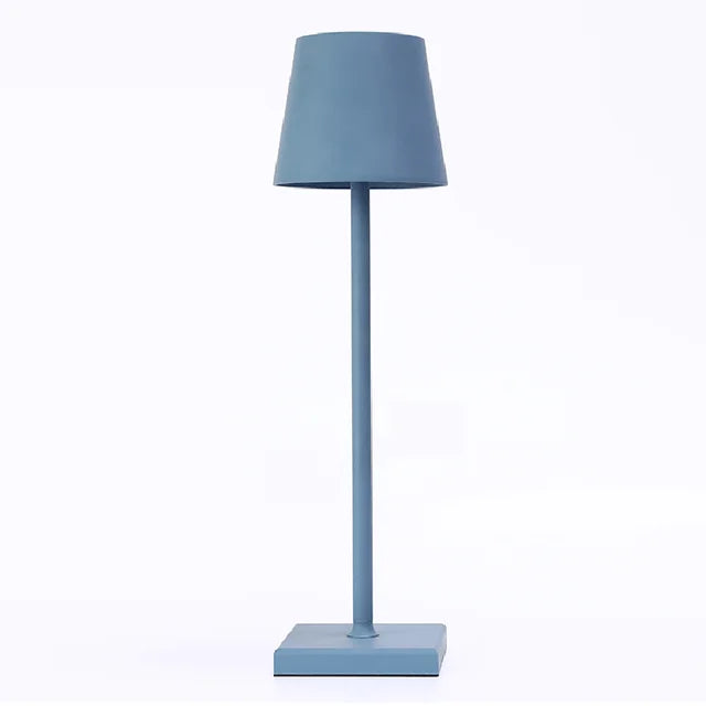 MEELANO Luksus Trådløs Bordlampe Med USB Batteri Op Til 20 Timer Blå