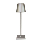MEELANO Luksus Trådløs Bordlampe Med USB Opladning Op Til 20 Timer Lys Silver