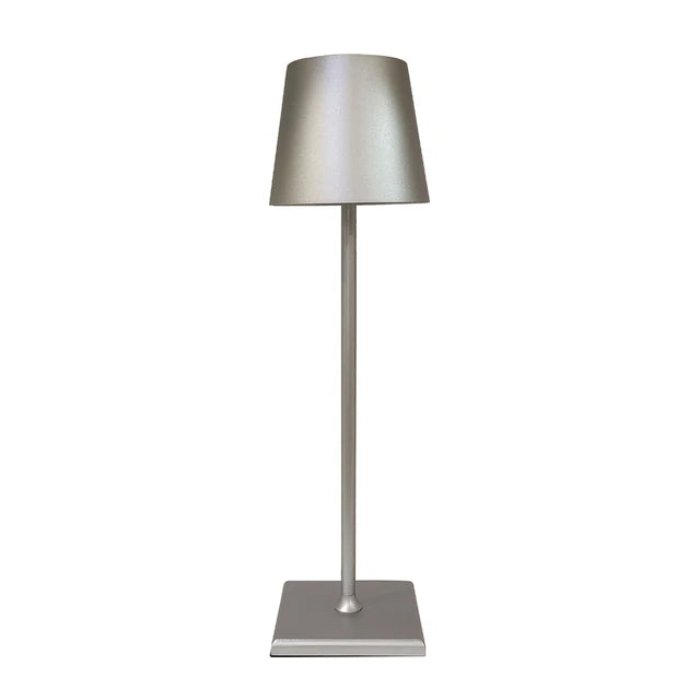 MEELANO Luksus Trådløs Bordlampe Med USB Opladning Op Til 20 Timer Lys Silver