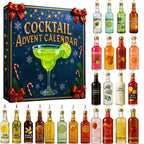 MEELANO Cocktail Julekalender 2026 – 24 Mini Cocktailflasker som Juletræspynt, Julenedtælling for Voksne (uden Alkohol)
