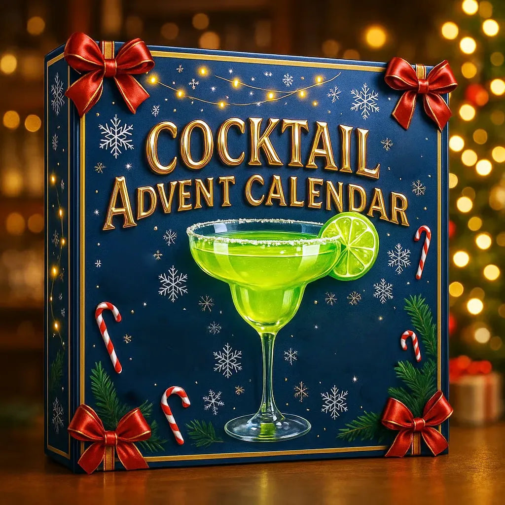 MEELANO Cocktail Julekalender 2026 – 24 Mini Cocktailflasker som Juletræspynt, Julenedtælling for Voksne (uden Alkohol)