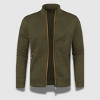 MEELANO Mænds Premium Komfortable Stilfulde Bløde Strikket Cardigan Army grøn