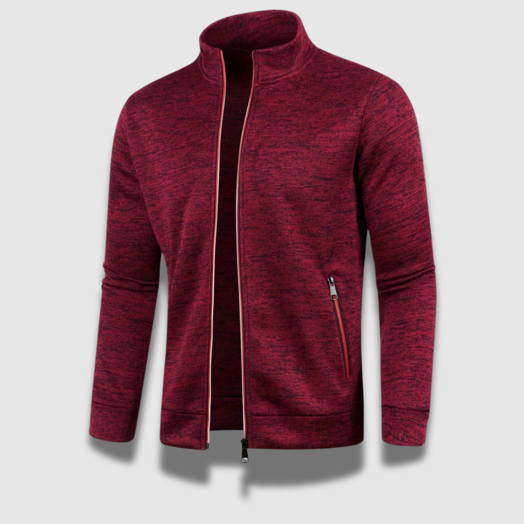 MEELANO Mænds Premium Komfortable Stilfulde Bløde Strikket Cardigan Bourgogne