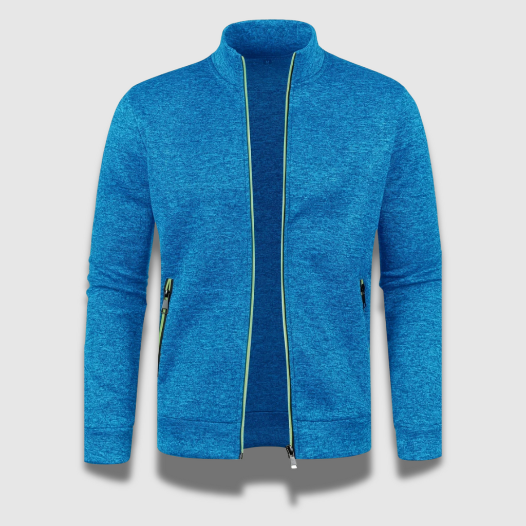 MEELANO Mænds Premium Komfortable Stilfulde Bløde Strikket Cardigan Himmelblå