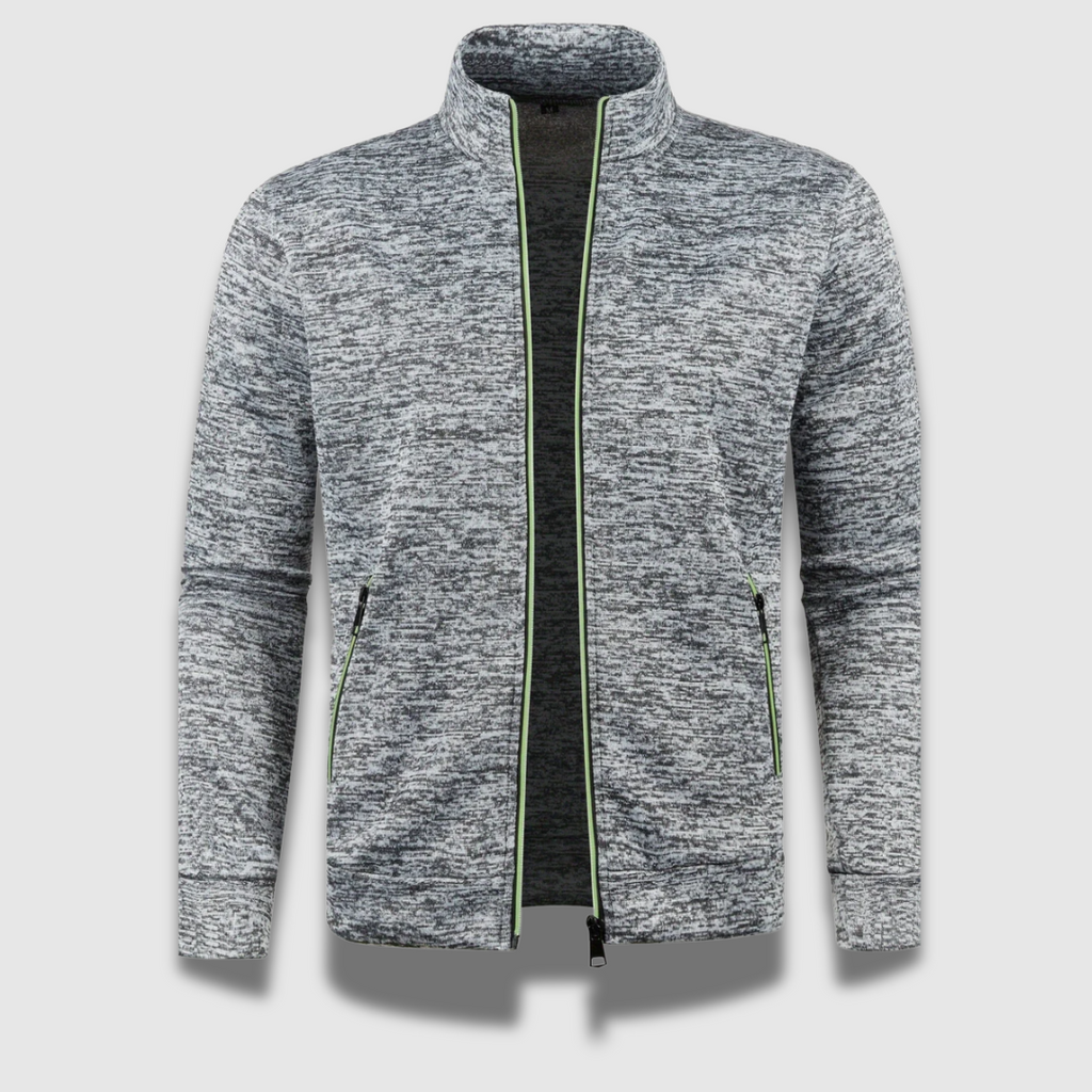 MEELANO Mænds Premium Komfortable Stilfulde Bløde Strikket Cardigan Lysegrå