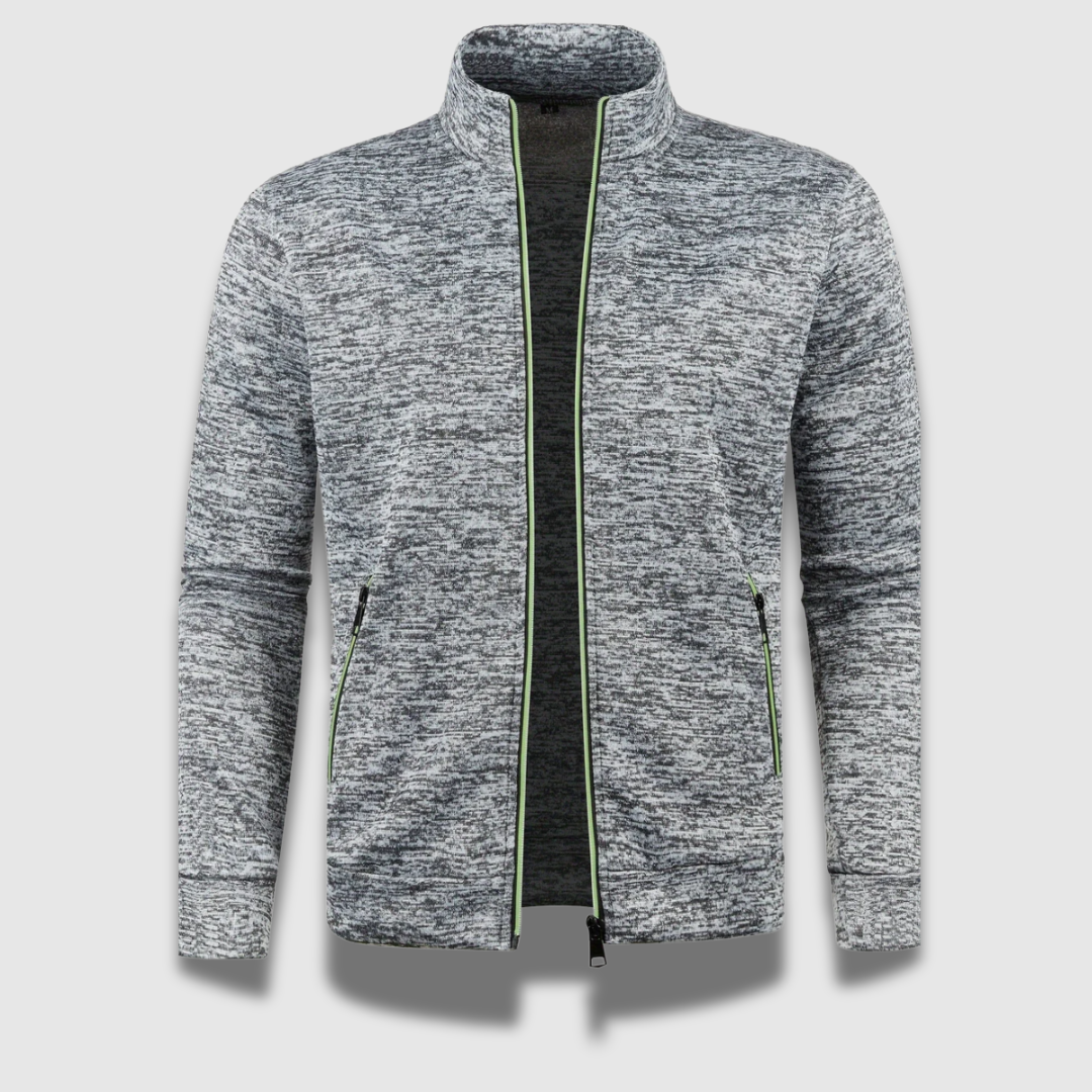 MEELANO Mænds Premium Komfortable Stilfulde Bløde Strikket Cardigan Lysegrå