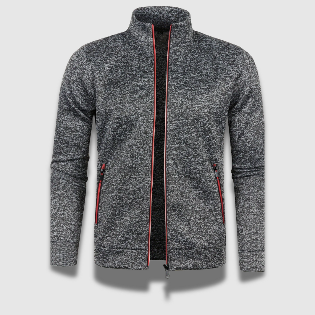 MEELANO Mænds Premium Komfortable Stilfulde Bløde Strikket Cardigan Mørkegrå