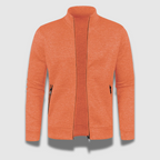 MEELANO Mænds Premium Komfortable Stilfulde Bløde Strikket Cardigan Orange