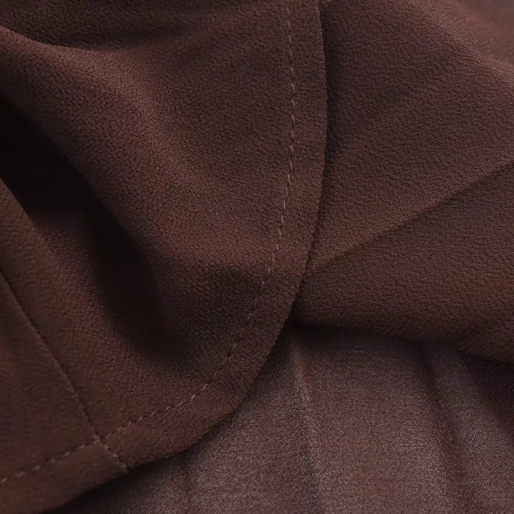 MEELANO Midikjole i Chiffon til Kvinder – Plisseret Design & Bælte i Taljen