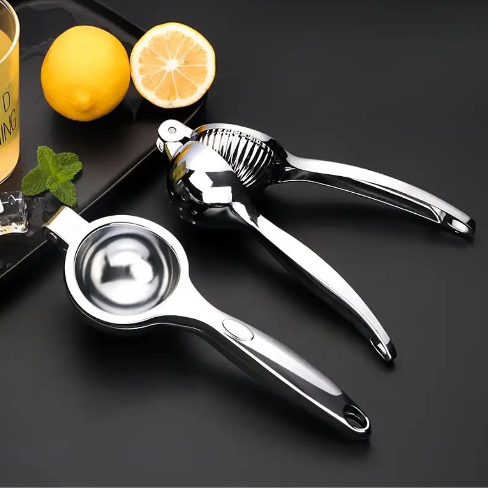 MEELANO Manuel Citruspresse i Rustfrit Stål Til Friskpresset Juice Uden Kerner