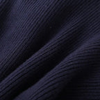 MEELANO Cardigan Marineblå Kontrastfarvet Denim Med Denimkrave Knaplukning