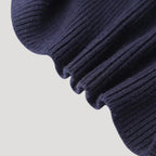 MEELANO Cardigan Marineblå Kontrastfarvet Denim Med Denimkrave Knaplukning