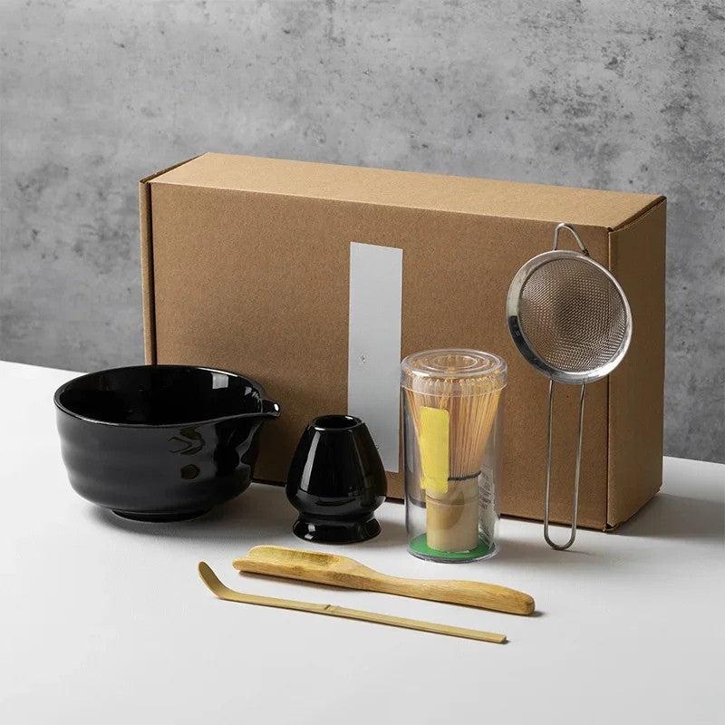 MEELANO Matcha Tesæt Autentisk Japansk Tilberedning Med 6 Dele Sort