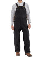 MEELANO Herre Duck Bib Overall Canvas Arbejdstøj Dungarees Sort