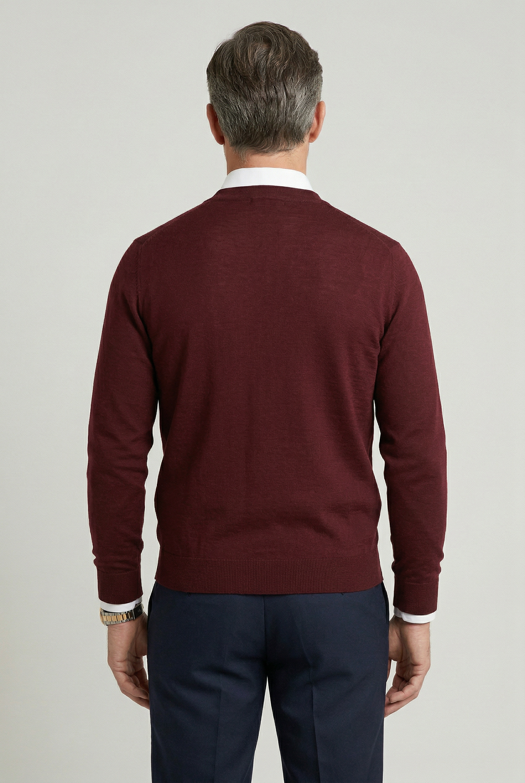 MEELANO Calico | Herre Cardigan med V-udskæring og Knapper - Knappet Strikjakke