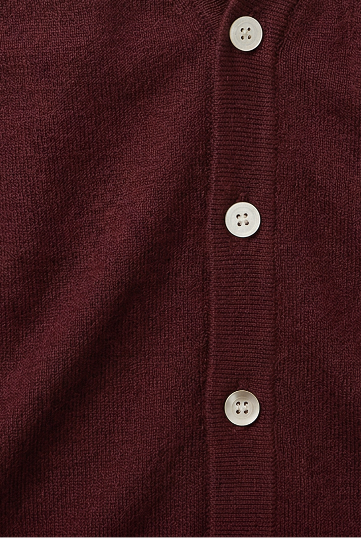 MEELANO Calico | Herre Cardigan med V-udskæring og Knapper - Knappet Strikjakke