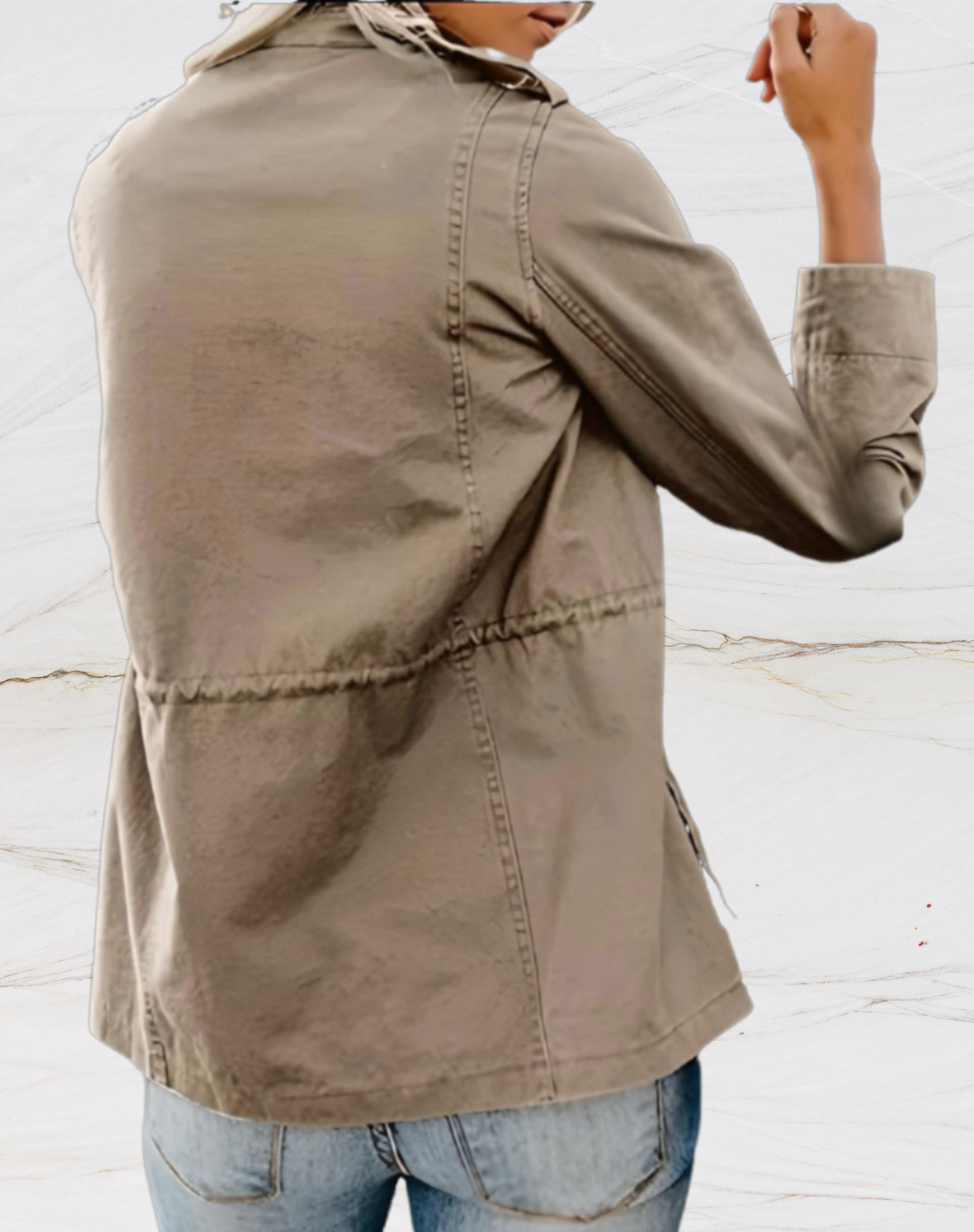 MEELANO Mechi | Damen Stilfuld Casual Utility Jakke