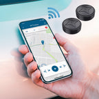 MEELANO Magnetisk Mini GPS-tracker – GPS-sporing til Bil & Værdigenstande med Stærk Magnet, Bevægelsesalarm, App
