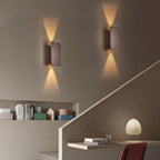 MEELANO Minimalistisk LED Væglampe i Rektangulær Form - Sort, Grå, Guld, Brun