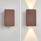 MEELANO Minimalistisk LED Væglampe i Rektangulær Form - Sort, Grå, Guld, Brun