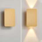 MEELANO Minimalistisk LED Væglampe i Rektangulær Form - Sort, Grå, Guld, Brun
