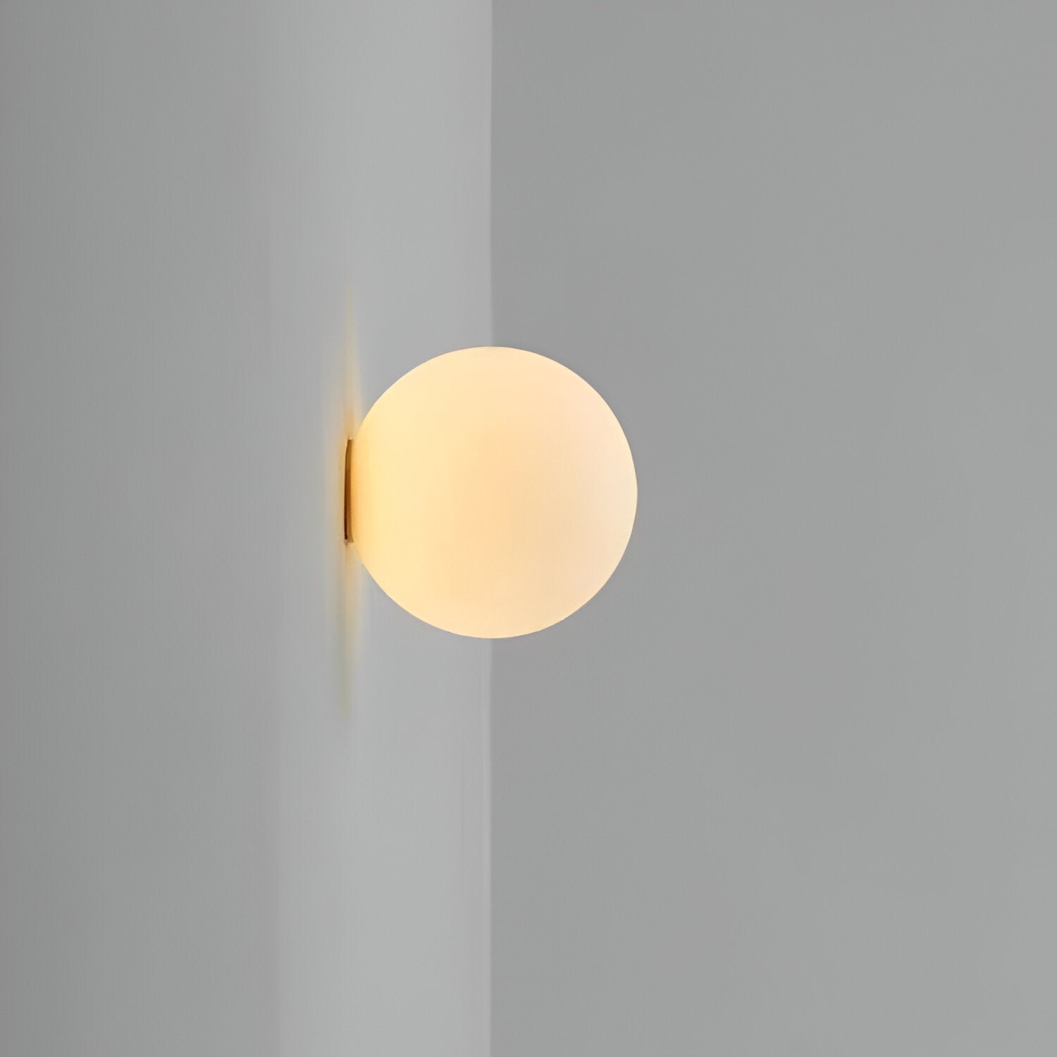 MEELANO Minimalistisk Ronde Væglampe i Glas med LED Belysning - 12-20cm
