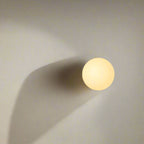 MEELANO Minimalistisk Ronde Væglampe i Glas med LED Belysning - 12-20cm