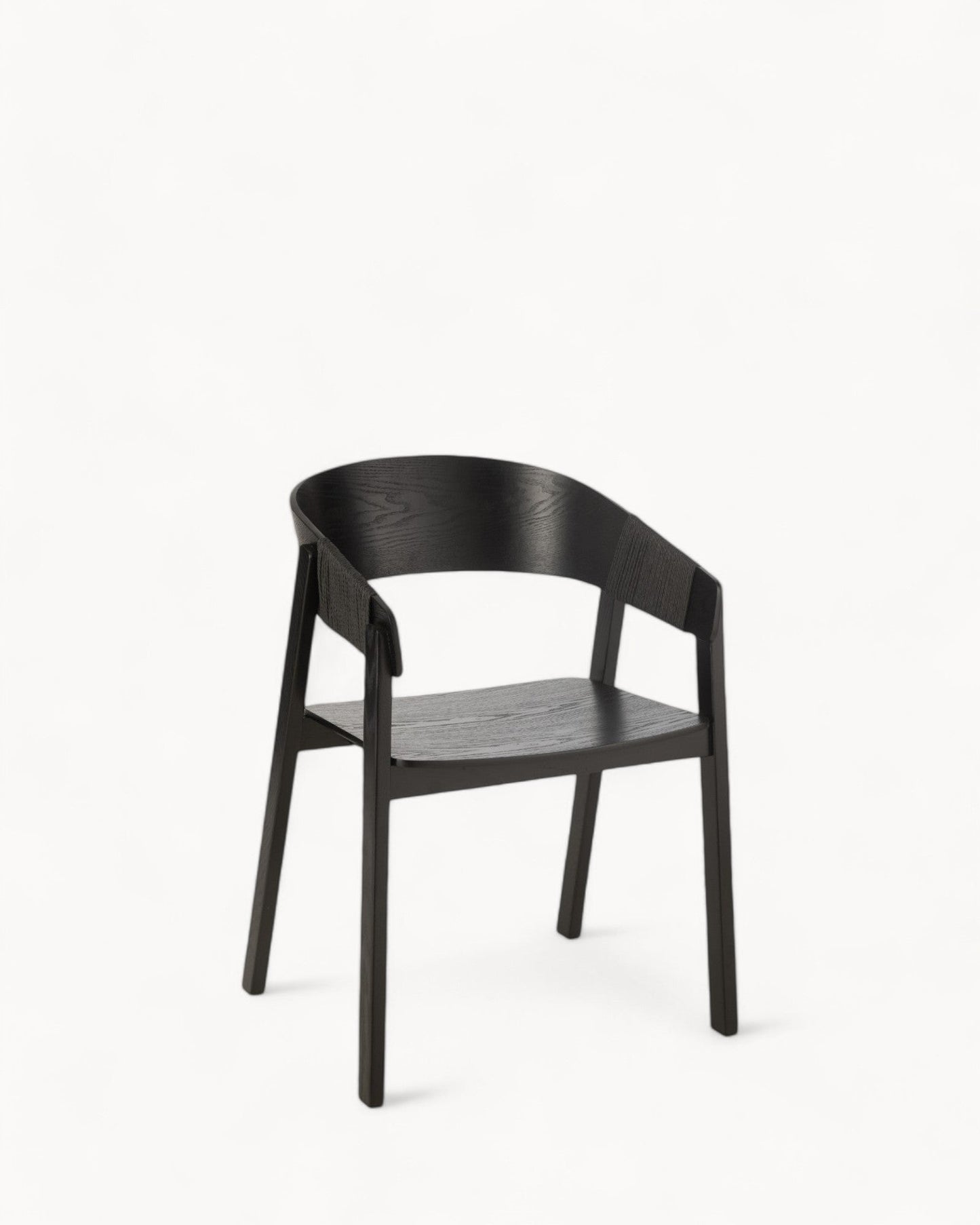 Minimalistisk Stol i Eschenholz med Sort Seil – 52,8 cm Bredde Default