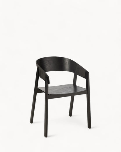 Minimalistisk Stol i Eschenholz med Sort Seil – 52,8 cm Bredde Default