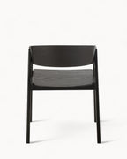 MEELANO Minimalistisk Stol i Eschenholz med Sort Seil – 52,8 cm Bredde