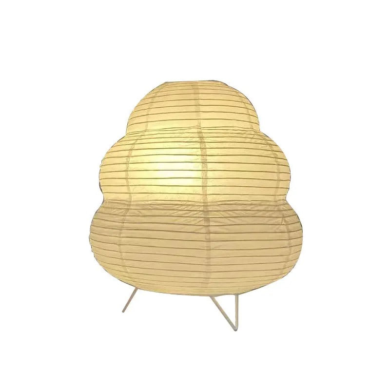 MEELANO Apansk-inspireret Miraki Paper Lantern bordlampe – hyggelig og moderne belysning til hjemmet Tre lag