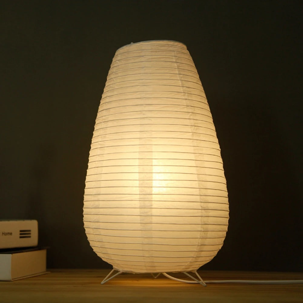 MEELANO Apansk-inspireret Miraki Paper Lantern bordlampe – hyggelig og moderne belysning til hjemmet