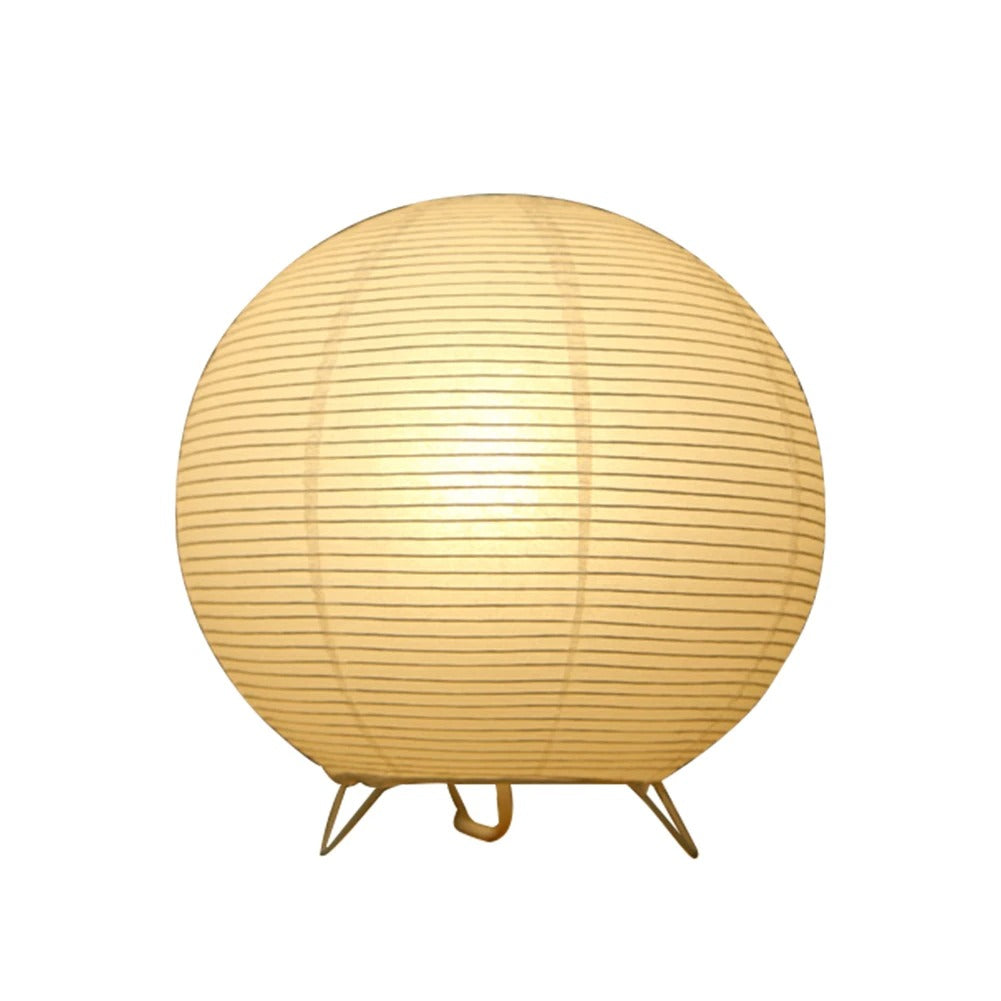MEELANO Apansk-inspireret Miraki Paper Lantern bordlampe – hyggelig og moderne belysning til hjemmet Rund