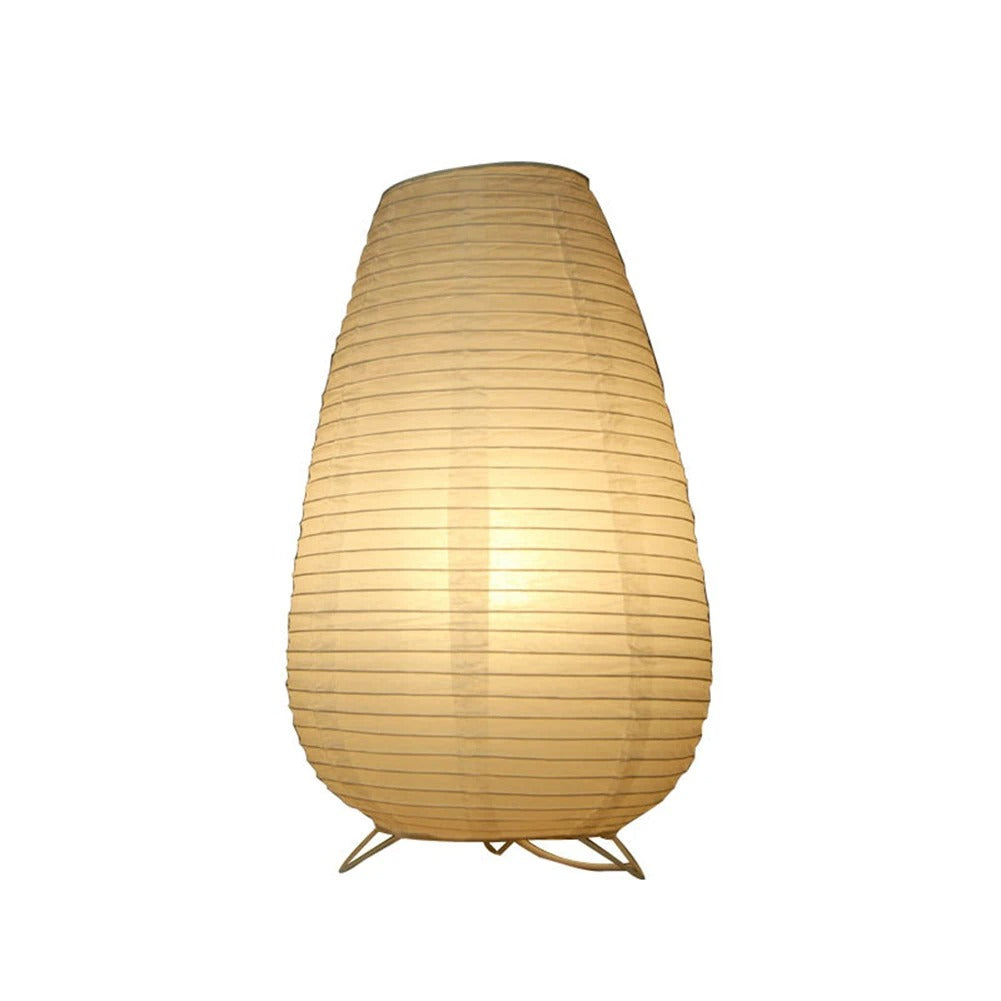 MEELANO Apansk-inspireret Miraki Paper Lantern bordlampe – hyggelig og moderne belysning til hjemmet Lang