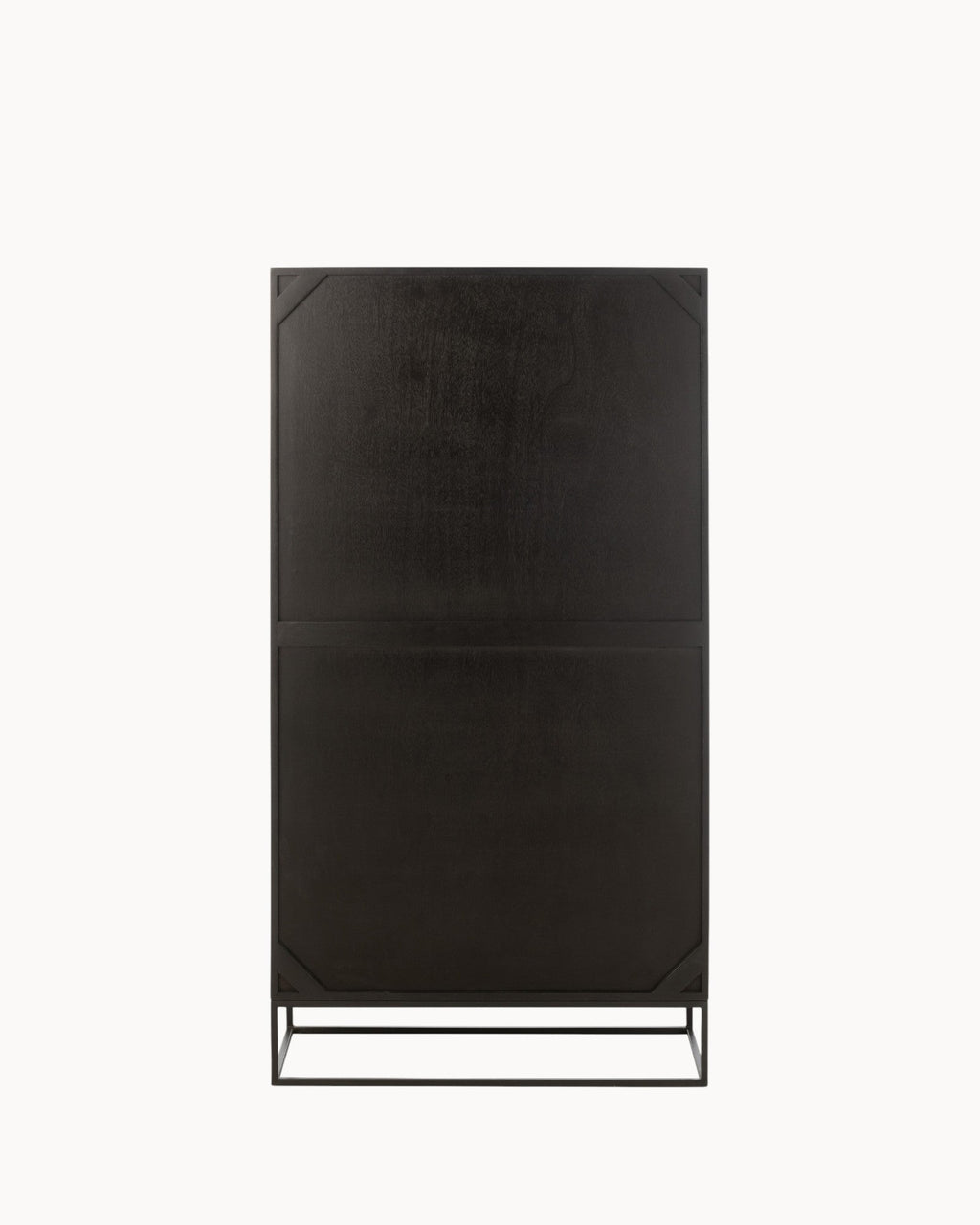 MEELANO Moderne Bogreol i Mangotræ og MDF - 168 cm Høj, Sort Finish