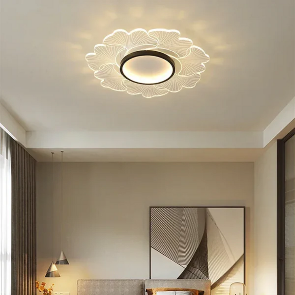 MEELANO Moderne LED-loftlampe til soveværelset – Luminaria Elegance Sort 42 cm